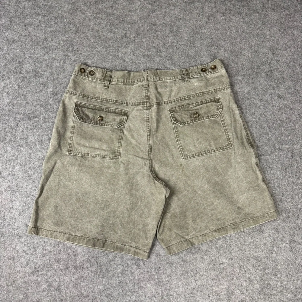 Thomas Cook Adventure Clothing Men 38 Green Cargo Shorts Hiking Utility Vintage